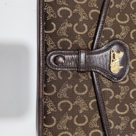 Celine Brown Textured Bag with Leather Closure - Picture 11 of 16